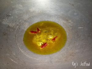 adding oil for khichdi